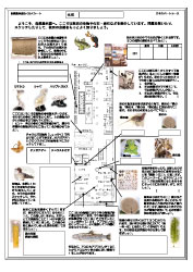 イラスト：展示室地図入り学習シート見本