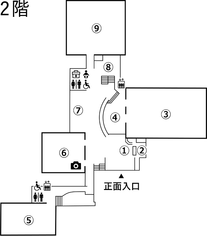 イラスト：2階フロアマップ