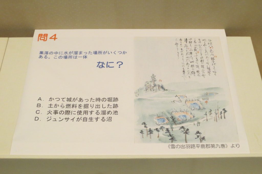 写真:展示風景 真澄コーナー展 真澄クイズ