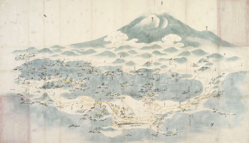 象潟勝景並塩越町絵図(きさかたしょうけいならびにしおこしまちえず)