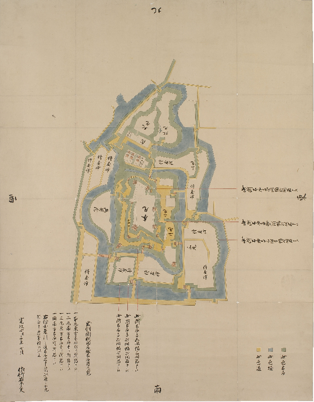 出羽国秋田居城絵図(でわのくにあきたきょじょうえず)