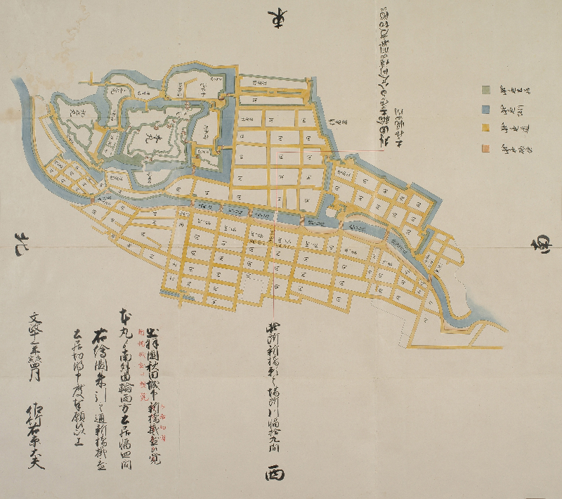 出羽秋田城下絵図(でわあきたじょうかえず)
